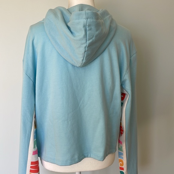 NWT Women's Disney Magic Pale Blue Cropped Hoodie - Picture 2 of 10